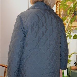 J McLaughlin women's' quilted jacket, navy blue